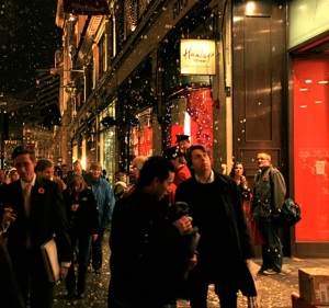 Snowing on Regent Street
